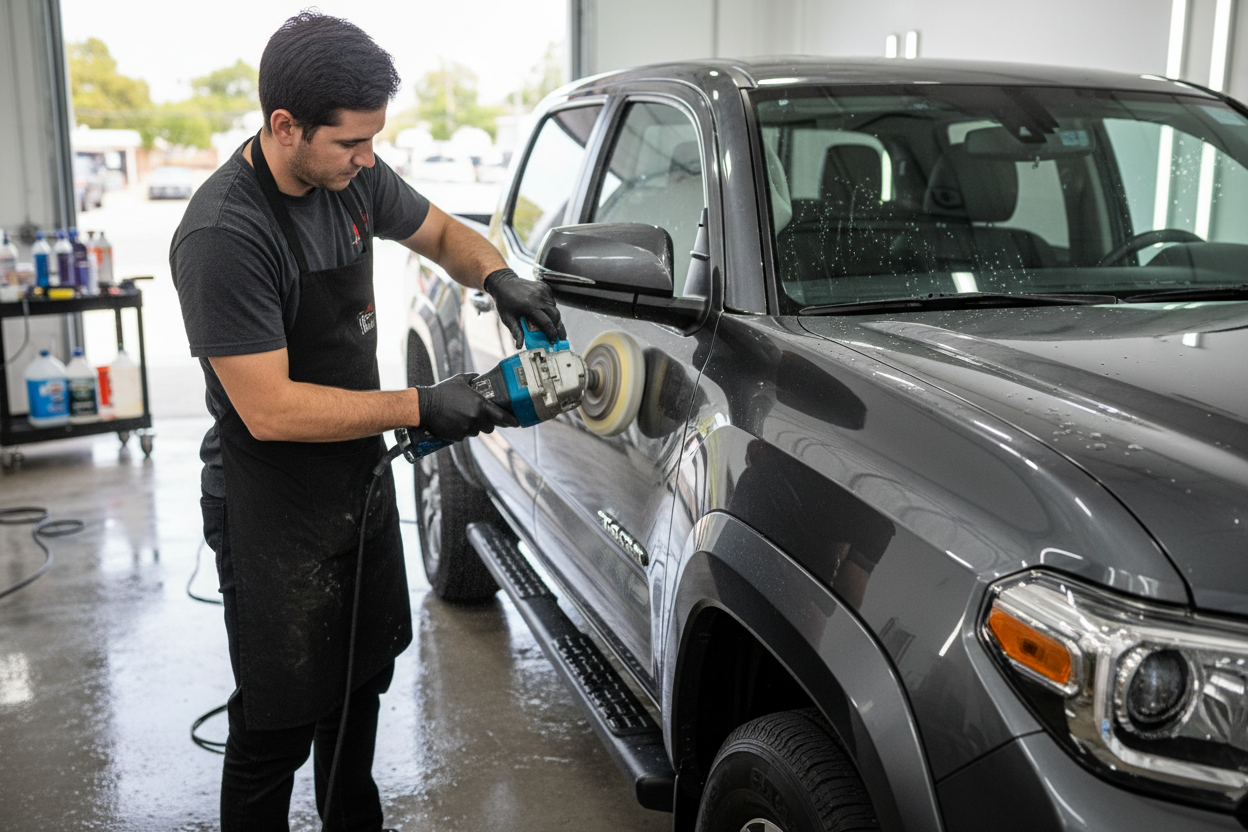 Buffing a toyota tacoma 